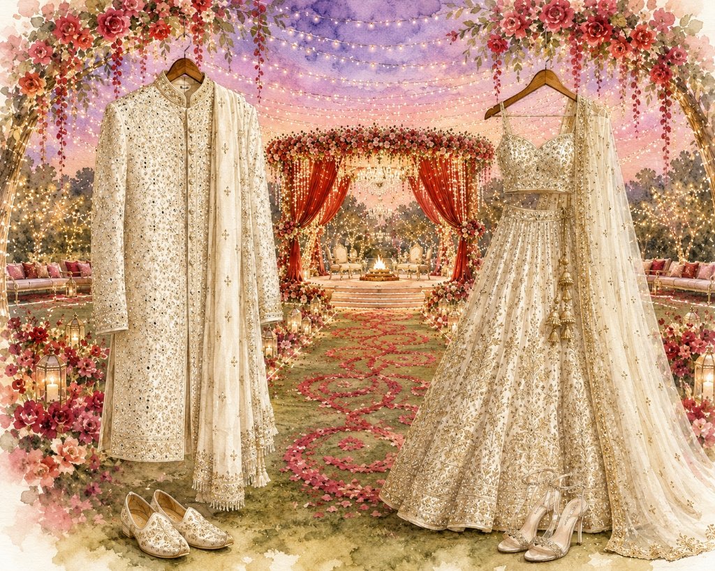 Mohit and Smriti's Golden Hour outfit inspiration